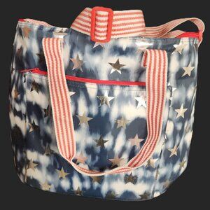 Thirty-One Roundbaout Cooler Thermal TOTE RED WHITE BLUE Stars n Stripes